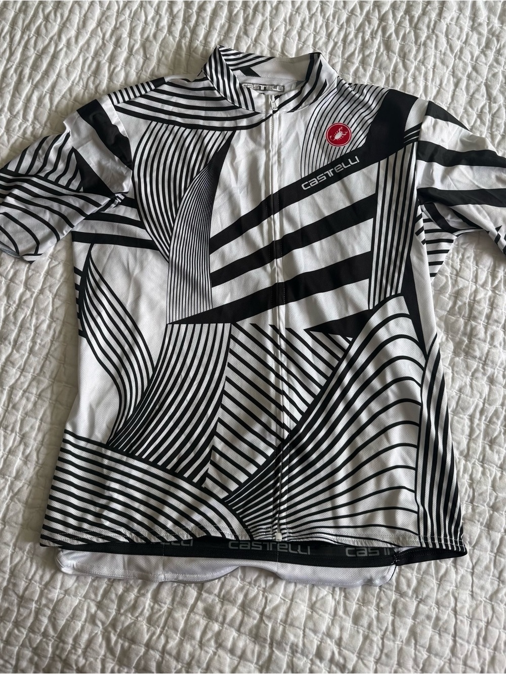 Castelli Women's Black & White Short-Sleeve Cycling Jersey